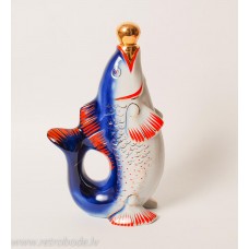 Porcelāna karafe, krūka "Zivs" Poloņas mākslas keramikas fabrika
